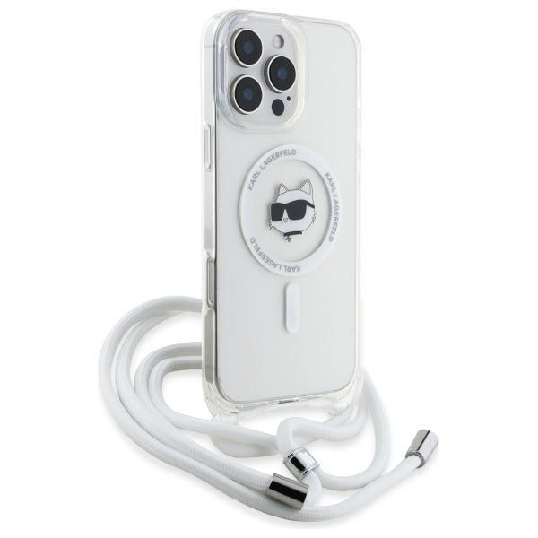 Karl Lagerfeld skaidrus MagSafe dėklas iPhone 16 Pro Max
