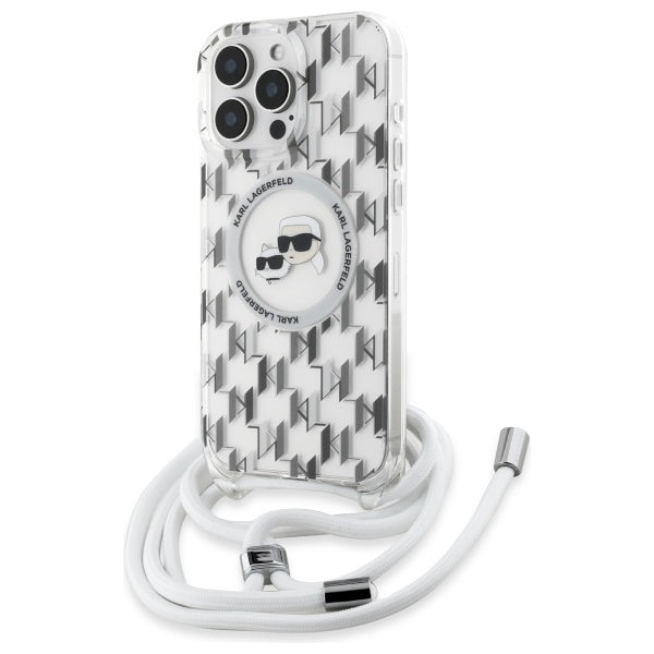 Karl Lagerfeld MagSafe dėklas iPhone 16 Pro Max – skaidrus
