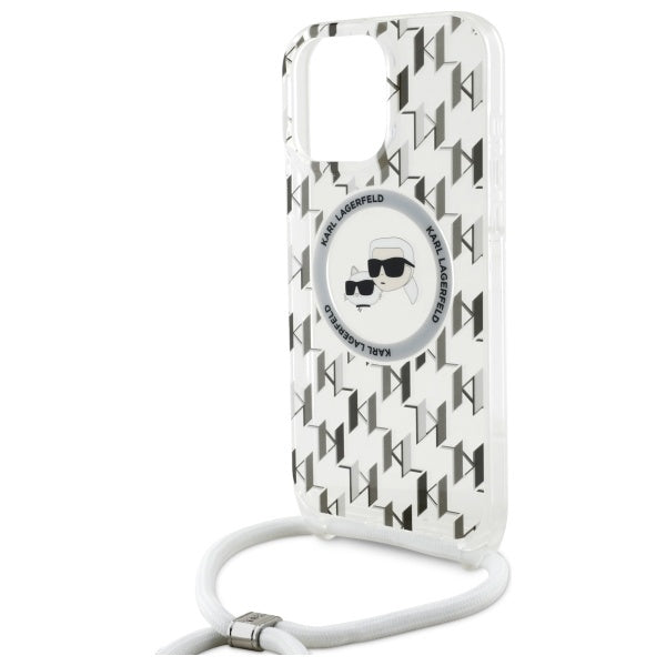 Karl Lagerfeld MagSafe dėklas iPhone 16 Pro Max – skaidrus