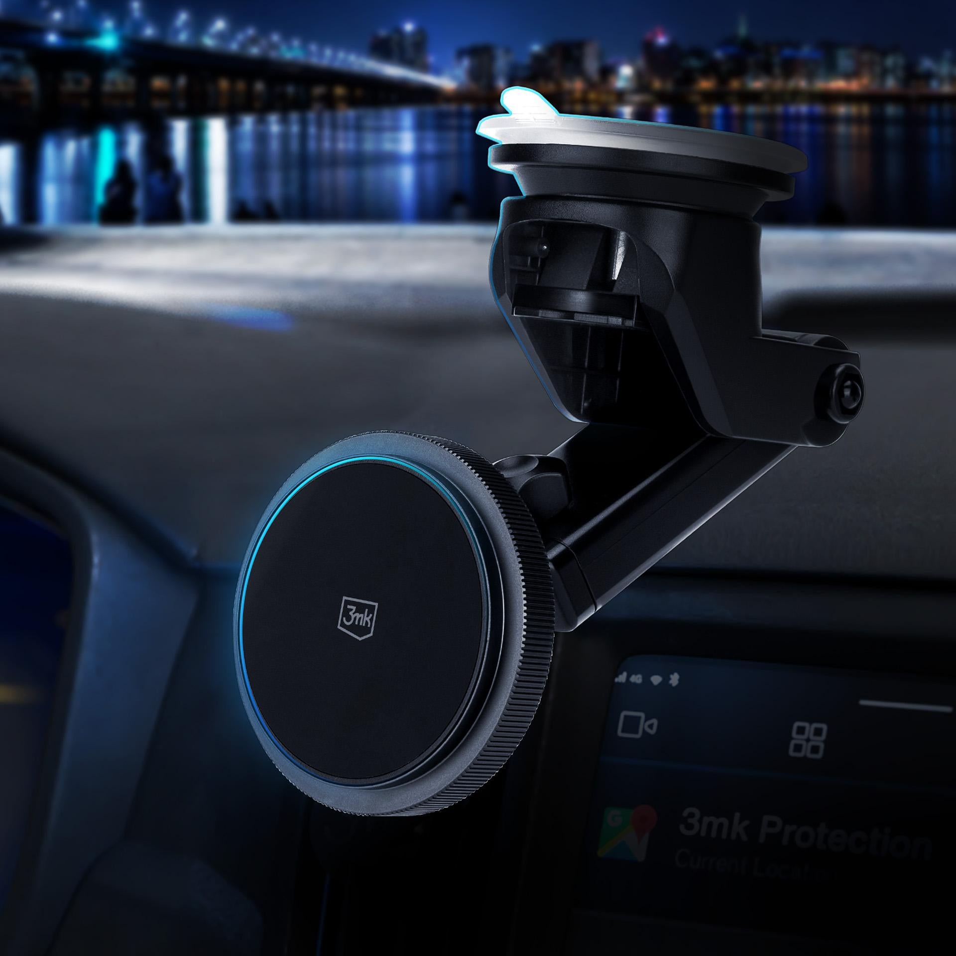 3mk Car MagCharger automobilinis laikiklis priekiniam stiklui ir prietaisų skydeliui