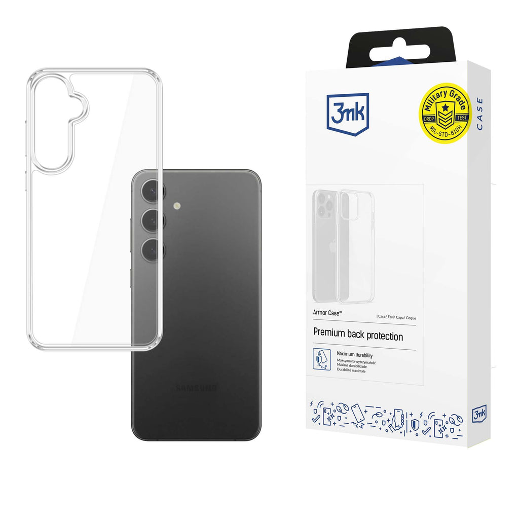 3mk šarvų dėklas, skirtas Samsung Galaxy S25+ – skaidrus