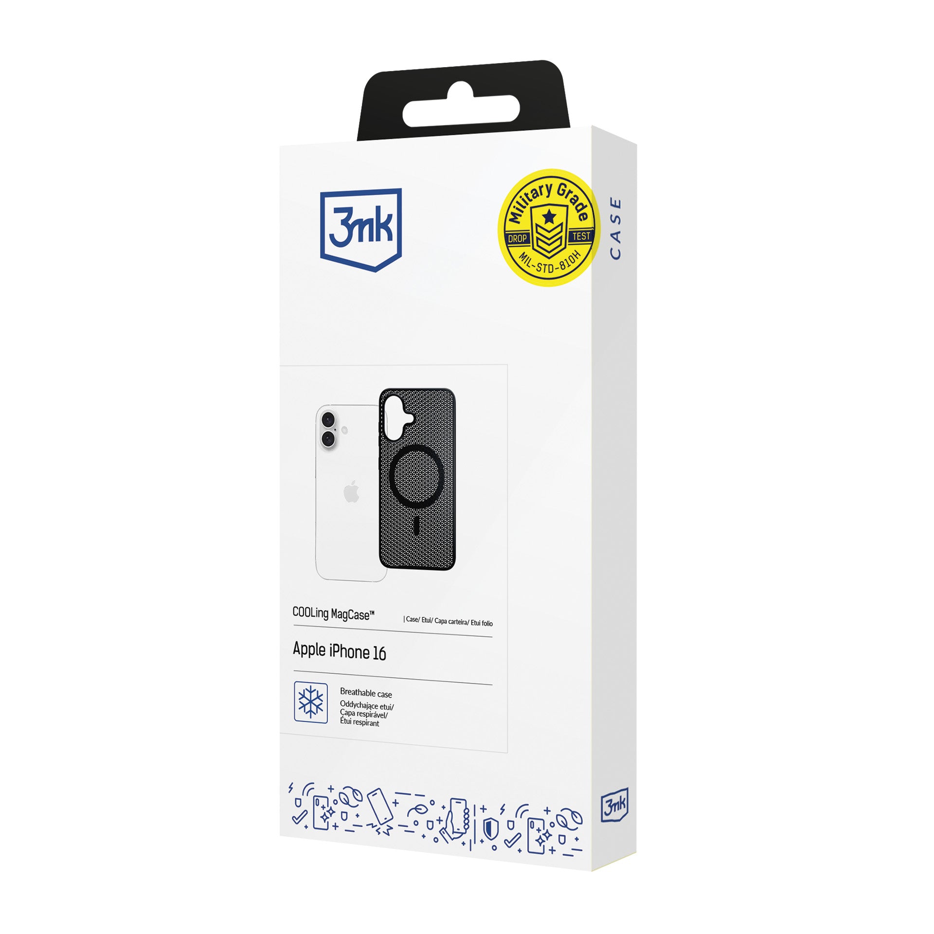 3mk COOLing MagCase, skirtas Apple iPhone 16 Plus - juodas