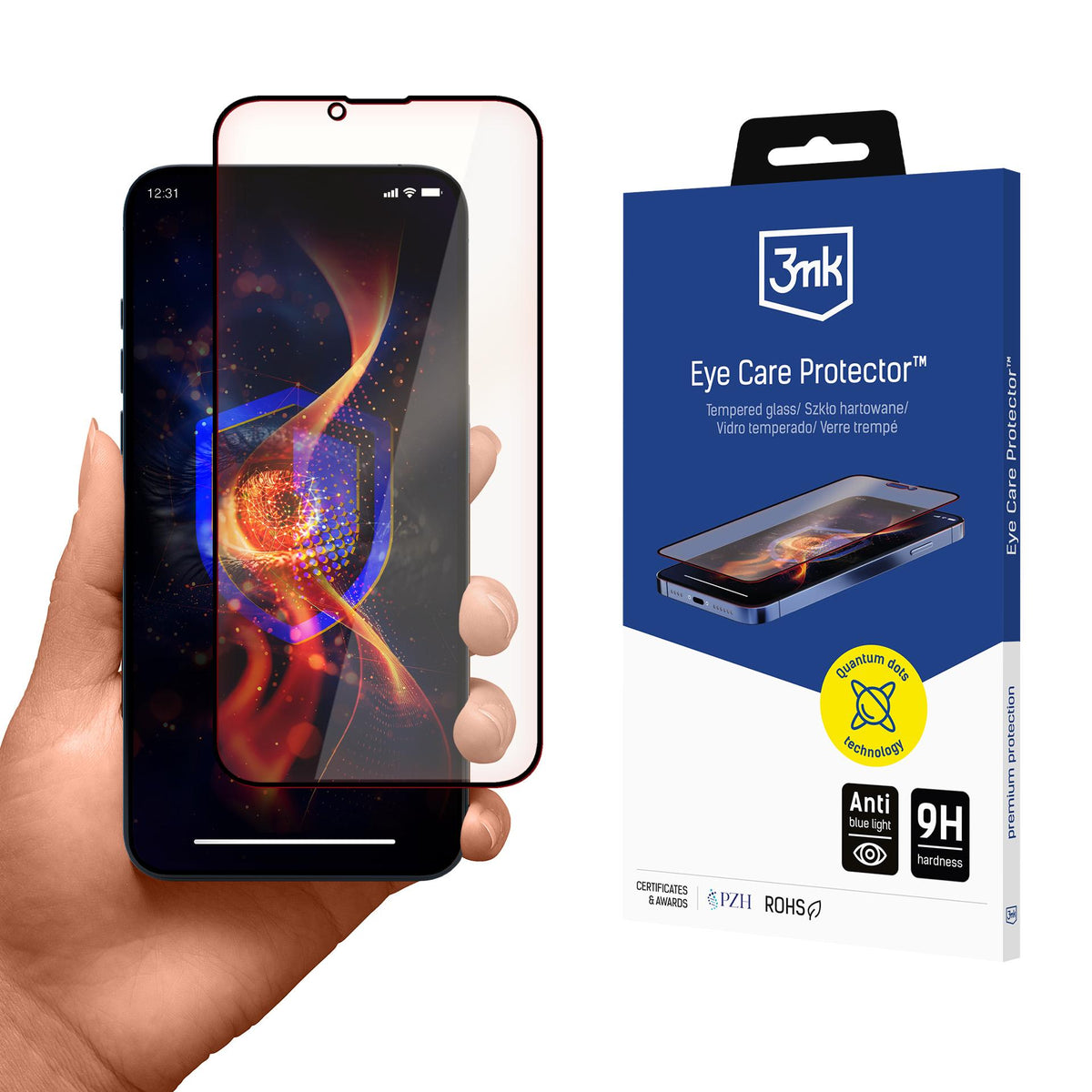 Grūdintas stiklas 3mk Eye Care Protector Apple iPhone 13/13 Pro/14 -- iPhone 13 / iPhone 13 Pro / iPhone 14