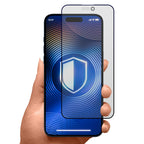 Grūdintas stiklas 3mk Hardglass Matt Max Privatumas, skirtas Apple iPhone 15/16 -- iPhone 15