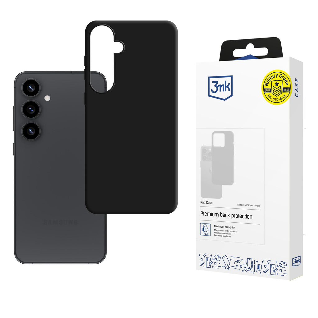 3mk matinis dėklas, skirtas Samsung Galaxy S25+ – juodas