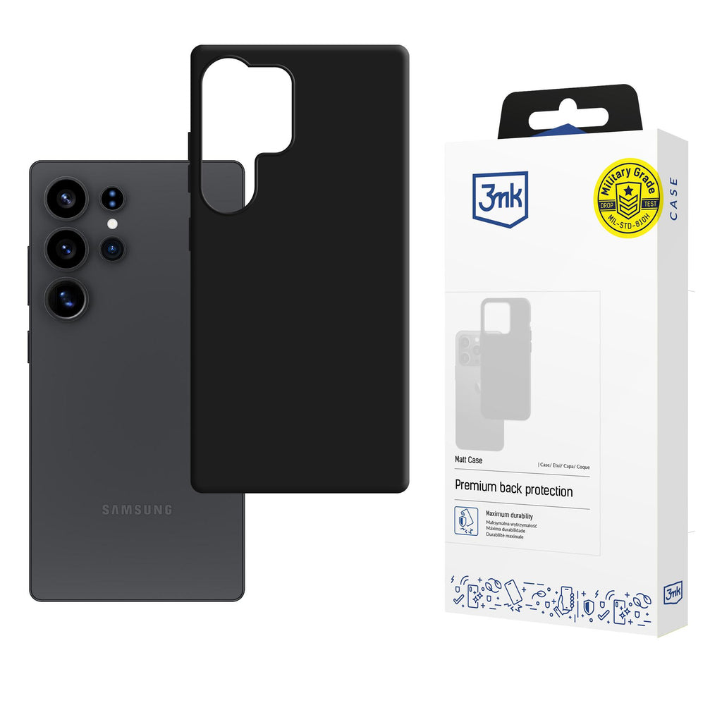 3mk matinis dėklas, skirtas Samsung Galaxy S25 Ultra – juodas