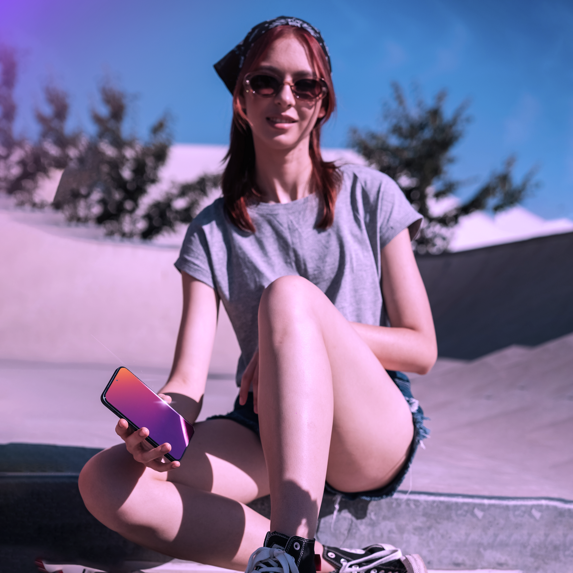Privacy Tempered Glass 3mk Rainbow Privacy for Apple iPhone 16 Plus