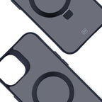 3mk Smoke Case Mag&Stand, skirtas Apple iPhone 15 plus - juodas