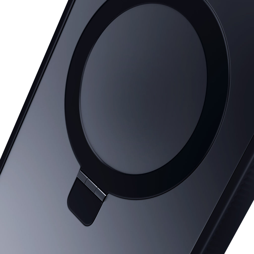 3mk Smoke Case Mag&Stand, skirtas Apple iPhone 15 plus - juodas