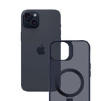 3mk Smoke Case Mag&Stand, skirtas Apple iPhone 15 plus - juodas