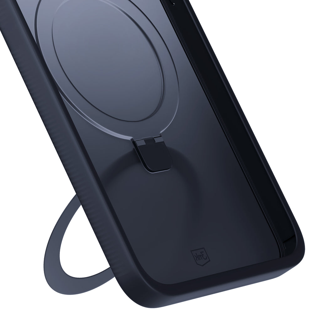 3mk Smoke Case Mag&Stand, skirtas Apple iPhone 15 plus - juodas