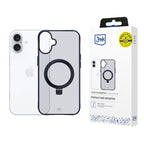 3mk Smoke Case Mag&Stand, skirtas Apple iPhone 16 - juodas