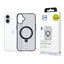 3mk Smoke Case Mag&Stand, skirtas Apple iPhone 16 - juodas
