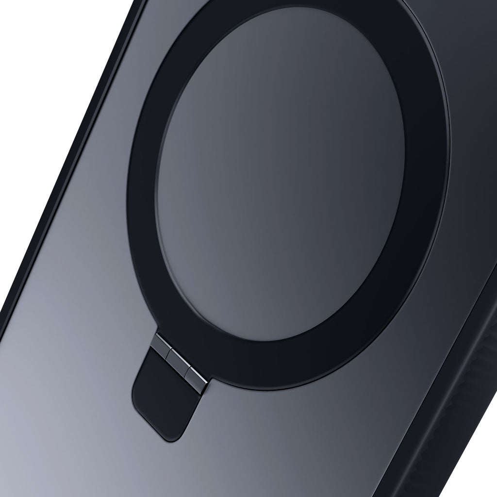 3mk Smoke Case Mag&Stand, skirtas Apple iPhone 16 - juodas