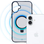 3mk Smoke Case Mag&Stand, skirtas Apple iPhone 16 - juodas