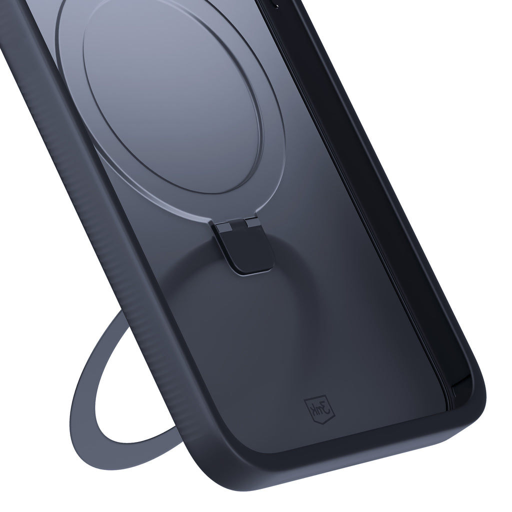 3mk Smoke Case Mag&Stand, skirtas Apple iPhone 16 - juodas