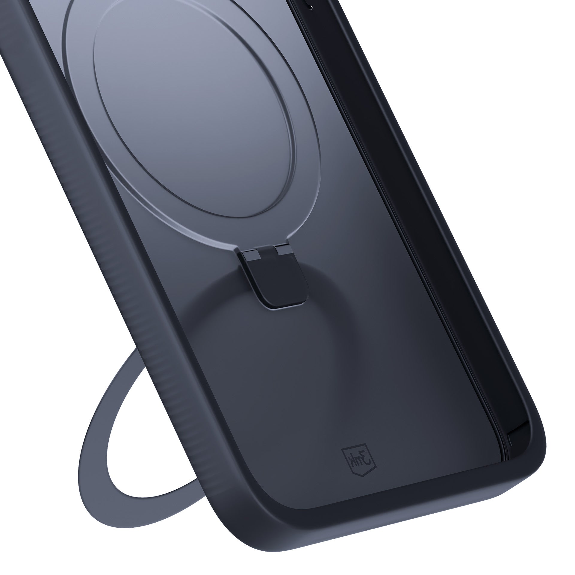 3mk Smoke Case Mag&Stand, skirtas Apple iPhone 16 - juodas
