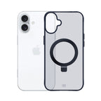 3mk Smoke Case Mag&Stand, skirtas Apple iPhone 16 - juodas