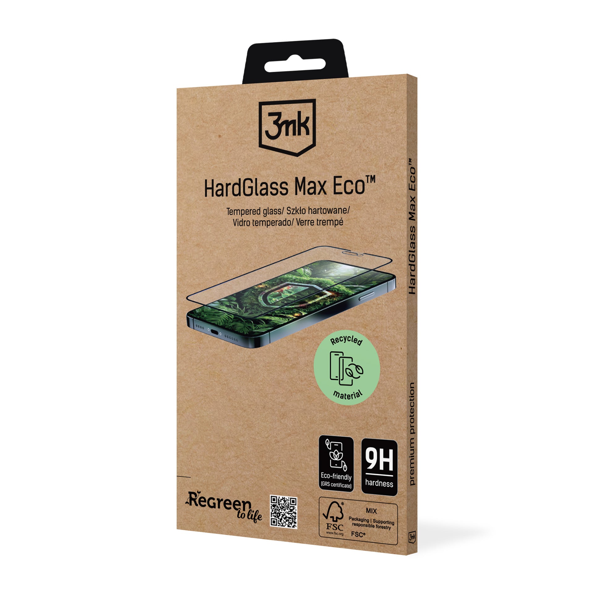 Grūdintas stiklas 9H 3mk HardGlass Max, skirtas Apple iPhone 15 Plus / 16 Plus