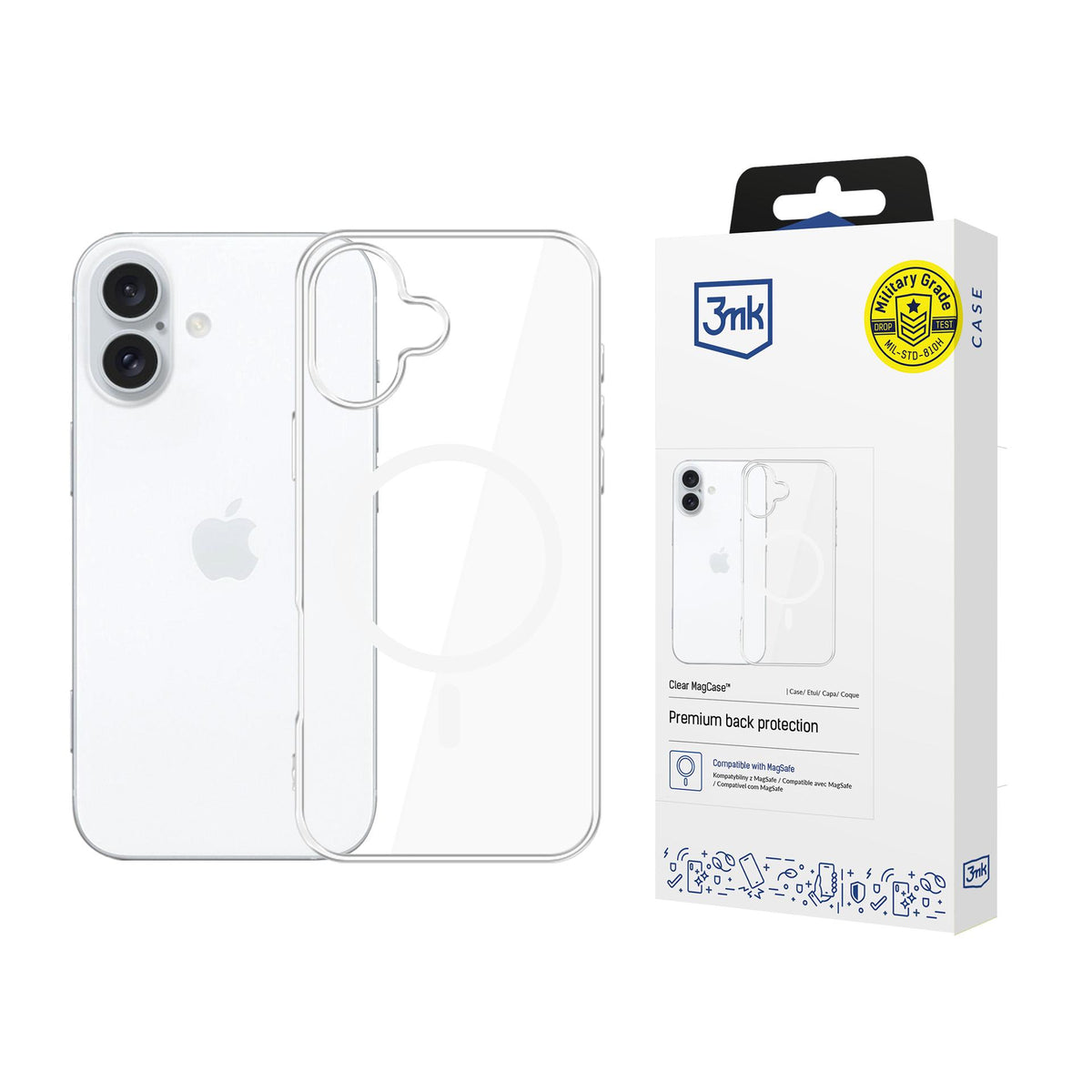 3mk Clear MagCase, skirtas Apple iPhone 16 - skaidrus