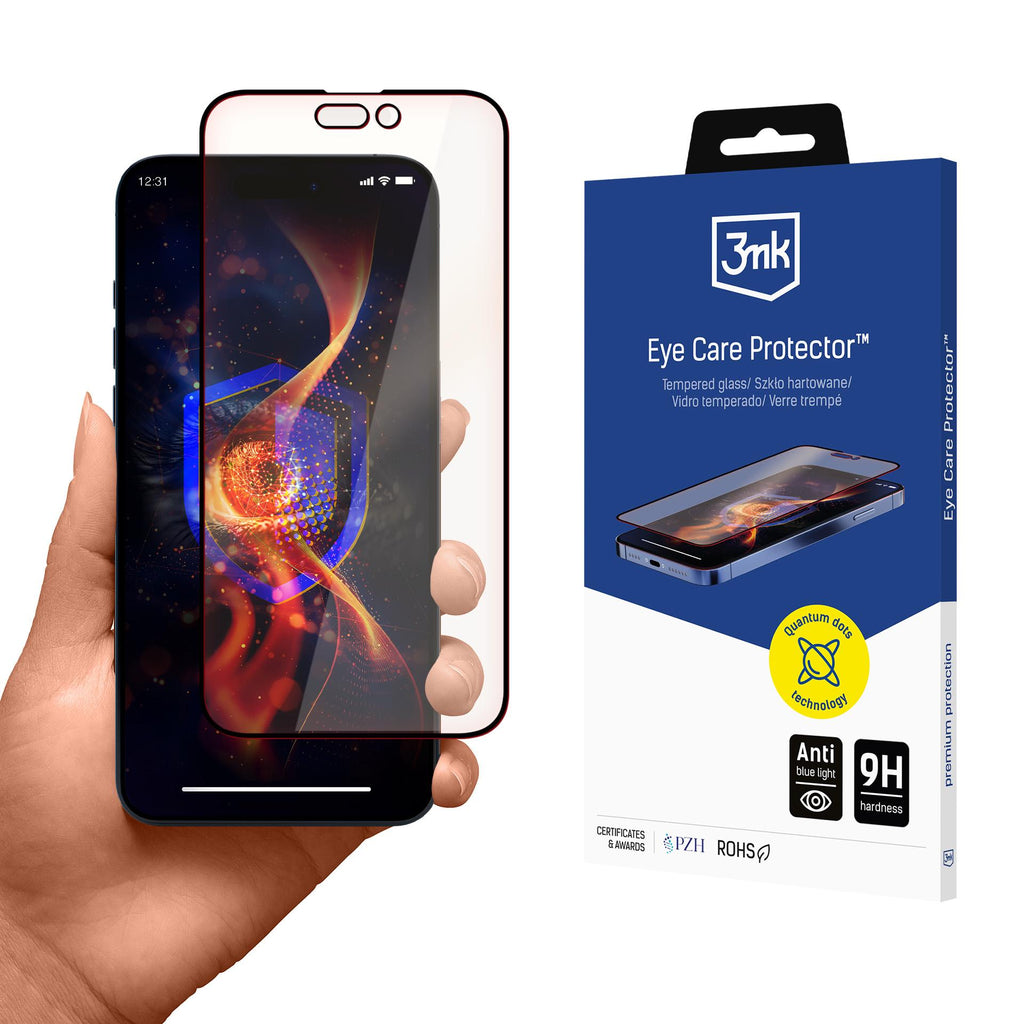 Grūdinto stiklo 3mk akių priežiūros priemonė, skirta Apple iPhone 14 Pro