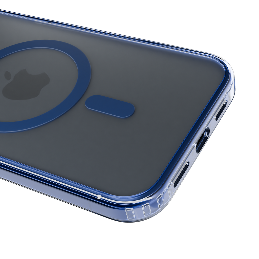 3mk Frosty MagCase mėlynas dėklas, skirtas Apple iPhone 16 Pro Max – skaidrus