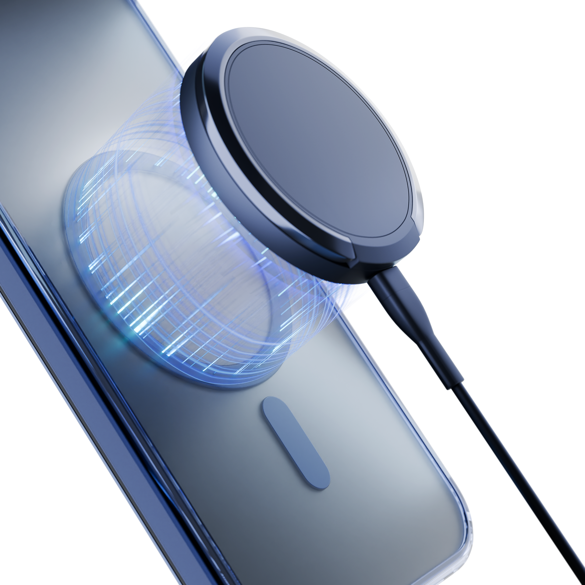 3mk Frosty MagCase mėlynas dėklas, skirtas Apple iPhone 16 Pro Max – skaidrus