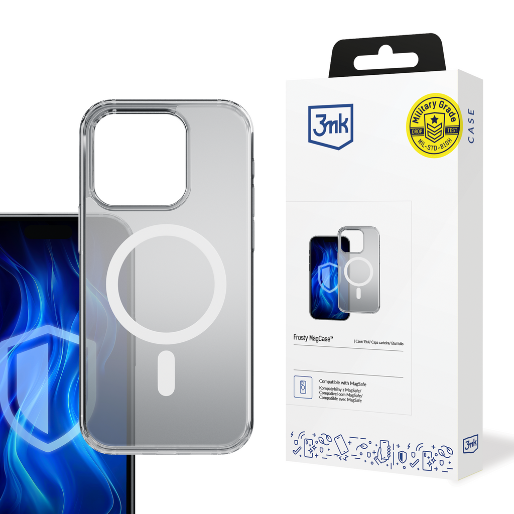 3mk Frosty MagCase White, skirtas Apple iPhone 13 Pro - baltas