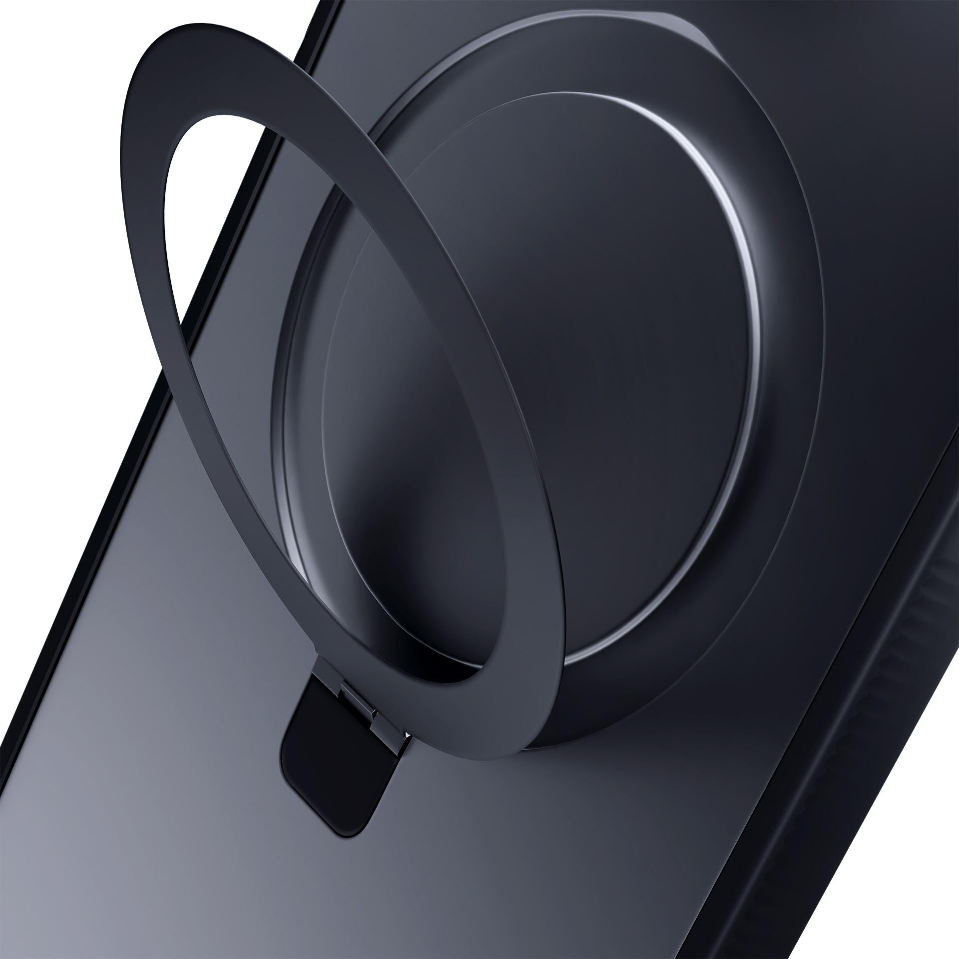 3mk Smoke Case Mag&Stand, skirtas Apple iPhone 12 pro max - juodas -- iPhone 12 Pro Max