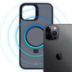 3mk Smoke Case Mag&Stand, skirtas Apple iPhone 12 pro max - juodas -- iPhone 12 Pro Max