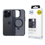 3mk Smoke Case Mag&Stand, skirtas Apple iPhone 13 pro max - juodas