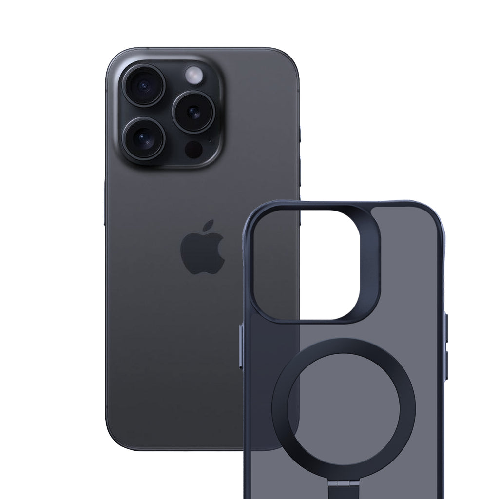3mk Smoke Case Mag&Stand, skirtas Apple iPhone 13 pro max - juodas