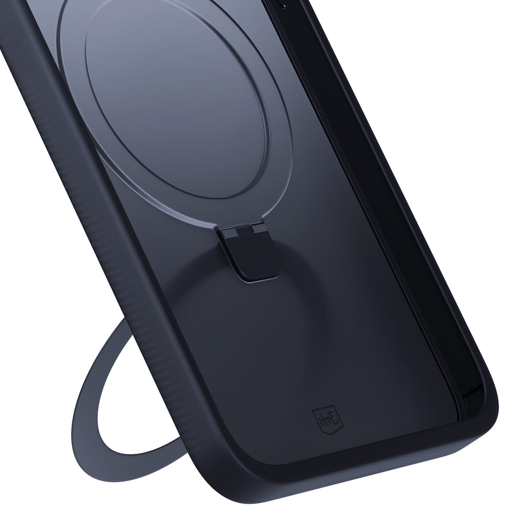 3mk Smoke Case Mag&Stand, skirtas Apple iPhone 13 pro max - juodas