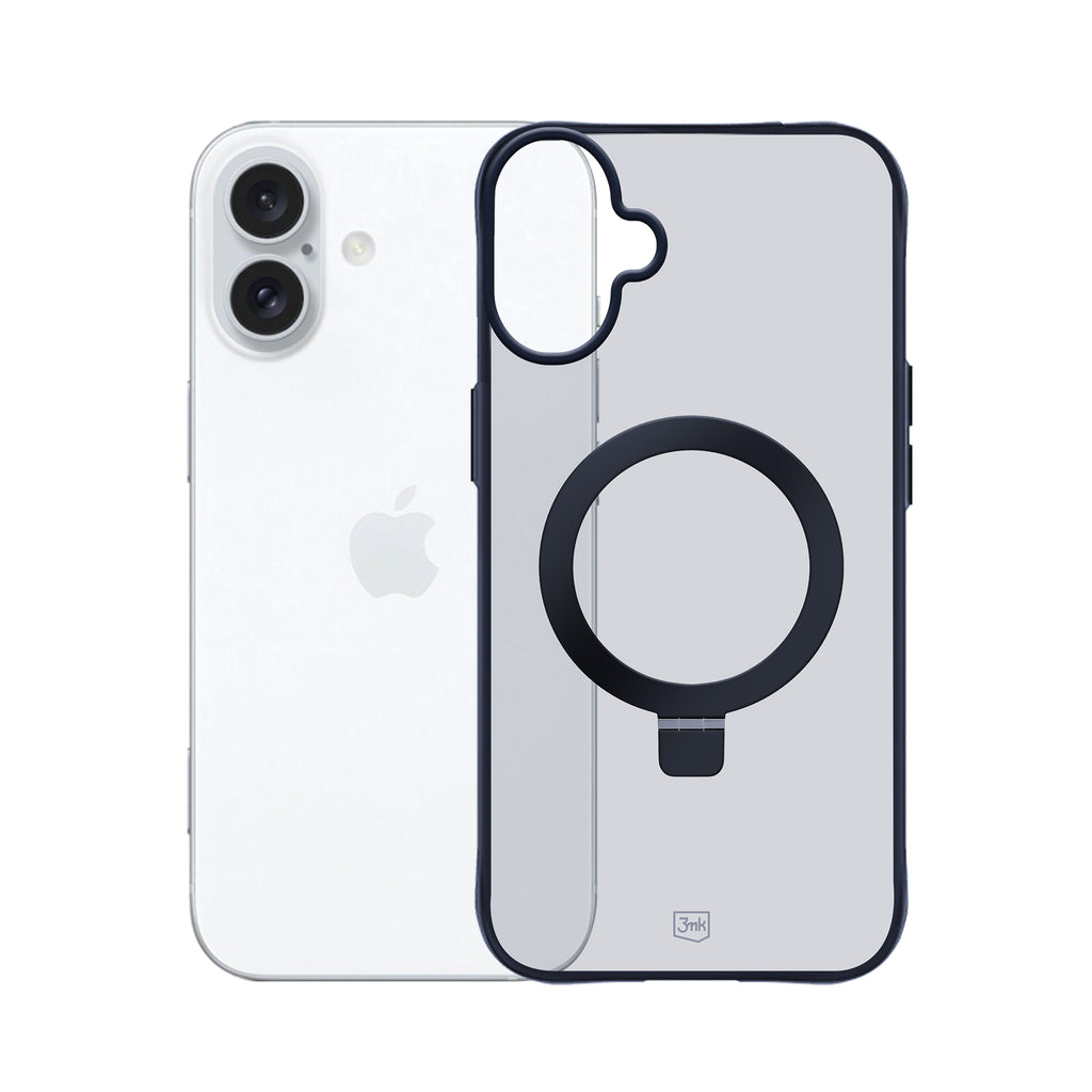 3mk Smoke Case Mag&Stand skirtas Apple iPhone 16 plus - skaidrus