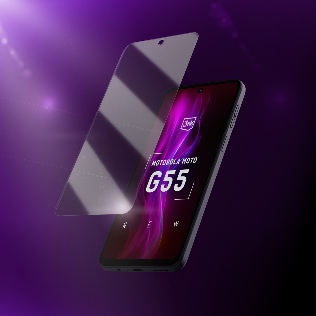 Hibridinis stiklas 3mk FlexibleGlass, skirtas Motorola Moto G55 5G -- Motorola Moto G55 5G
