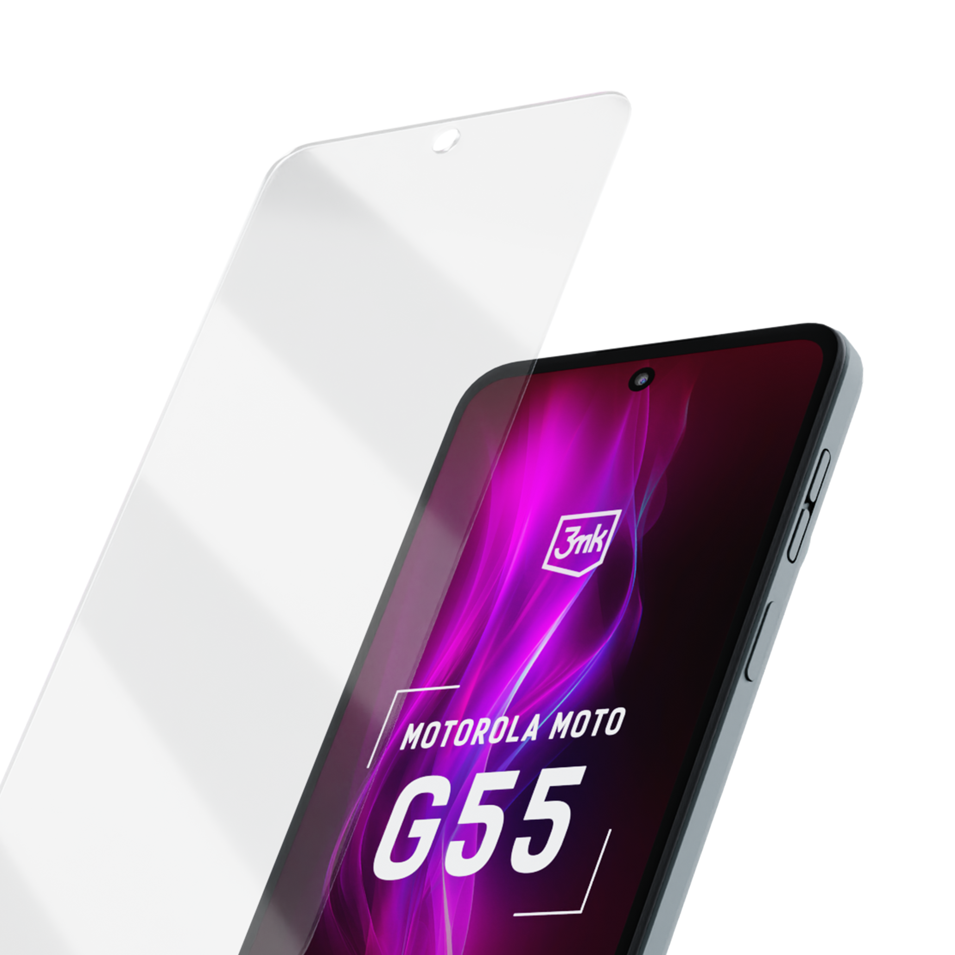 Hibridinis stiklas 3mk FlexibleGlass, skirtas Motorola Moto G55 5G -- Motorola Moto G55 5G