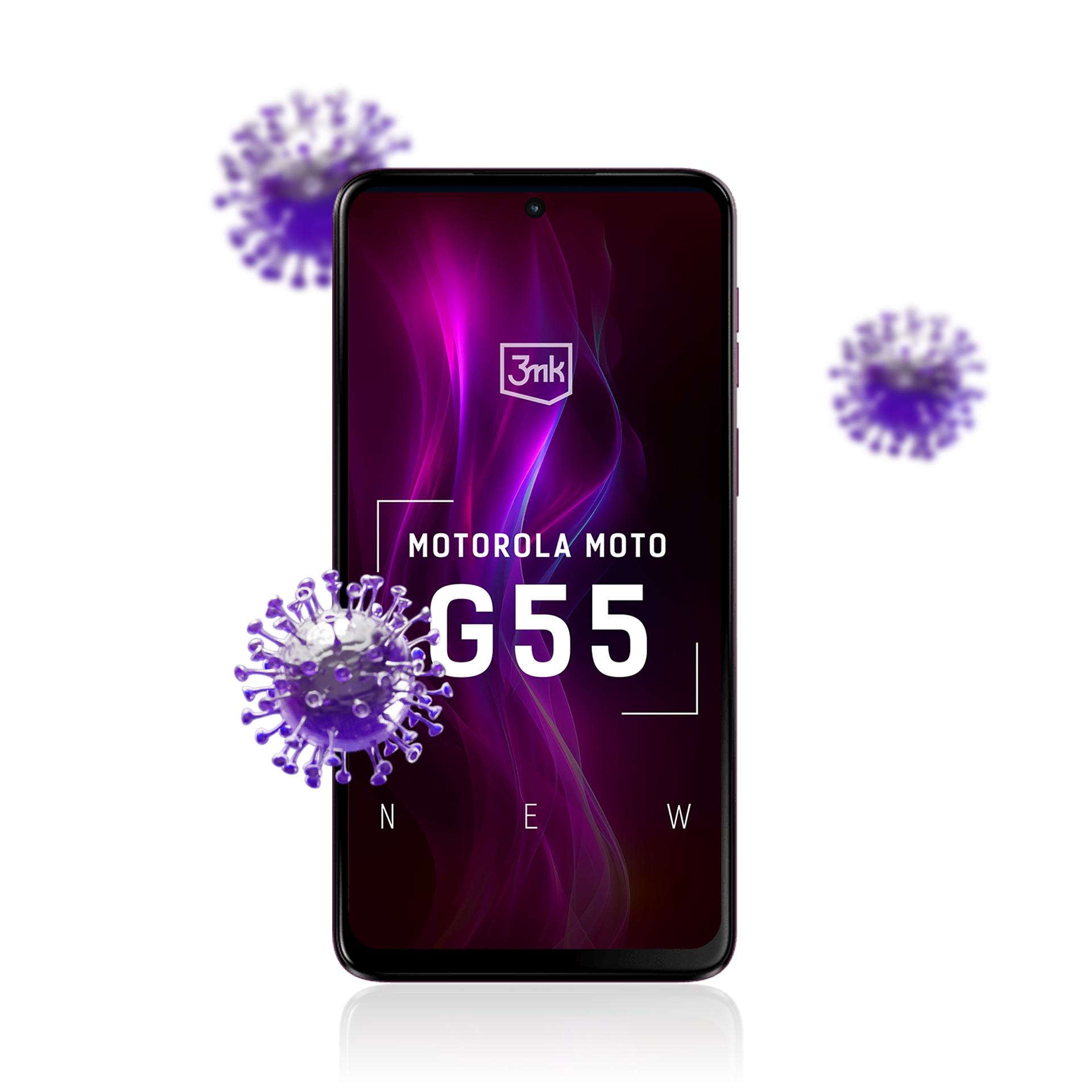 Hibridinis stiklas 3mk FlexibleGlass, skirtas Motorola Moto G55 5G -- Motorola Moto G55 5G