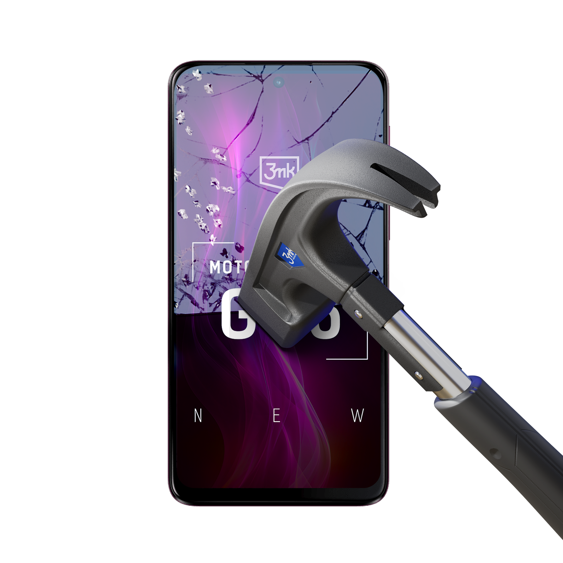 Hibridinis stiklas 3mk FlexibleGlass, skirtas Motorola Moto G55 5G -- Motorola Moto G55 5G