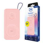 3mk išorinė baterija PastelUp 10,000mAh 22.5W USB 1A1C - rožinė