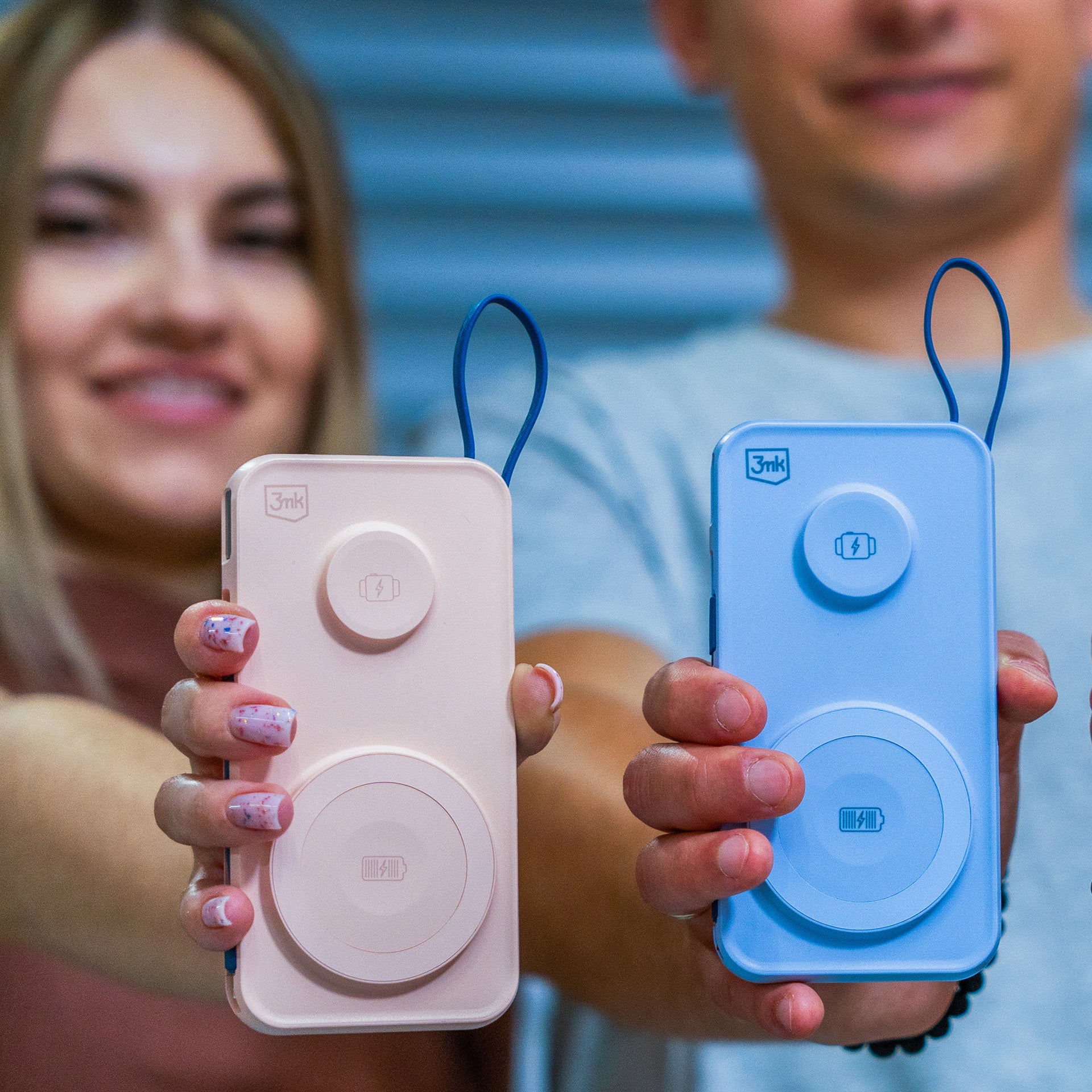 3mk išorinė baterija PastelUp 10,000mAh 22.5W USB 1A1C - rožinė