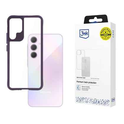 3mk Satin Armor Case+ Purple, skirtas Samsung Galaxy A35 5G – skaidrus