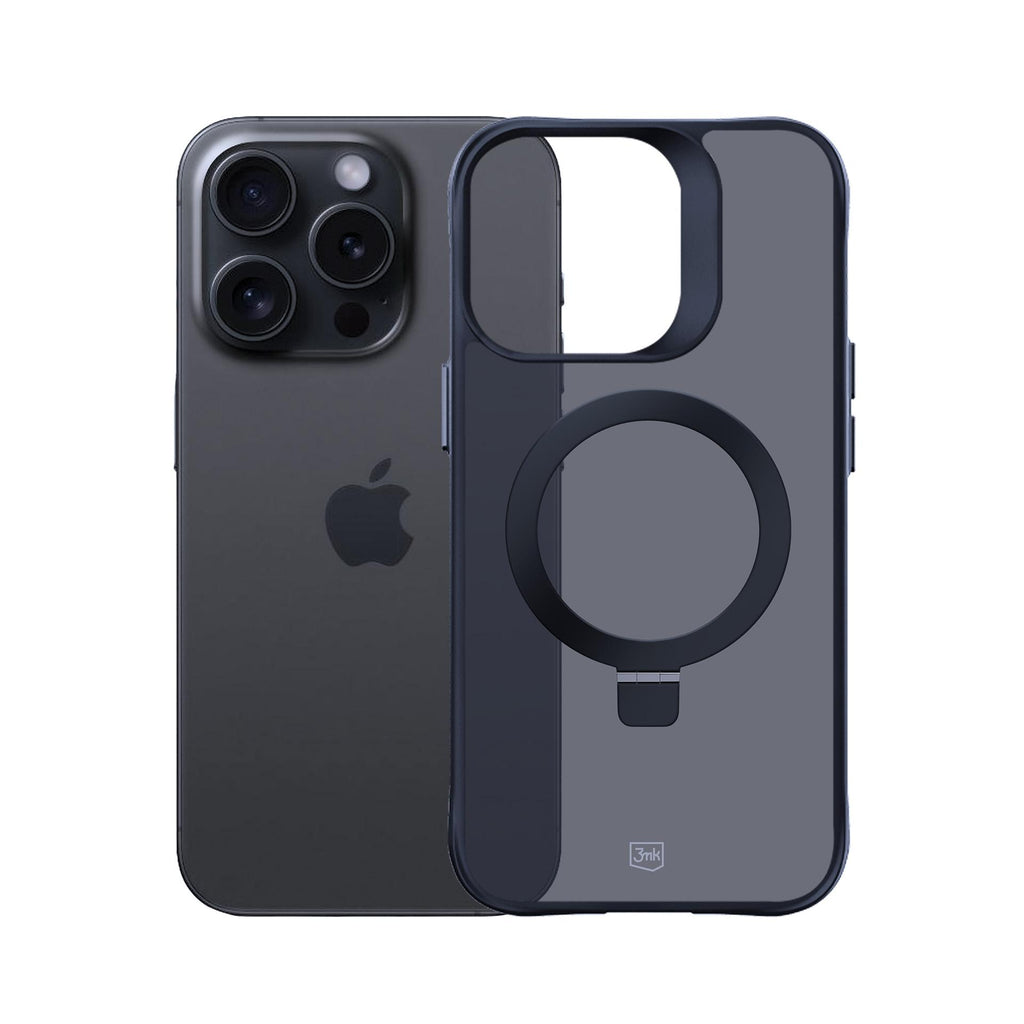 3mk Smoke Case Mag&Stand skirtas Apple iPhone 14 Pro Max - juodas -- iPhone 14 Pro Max