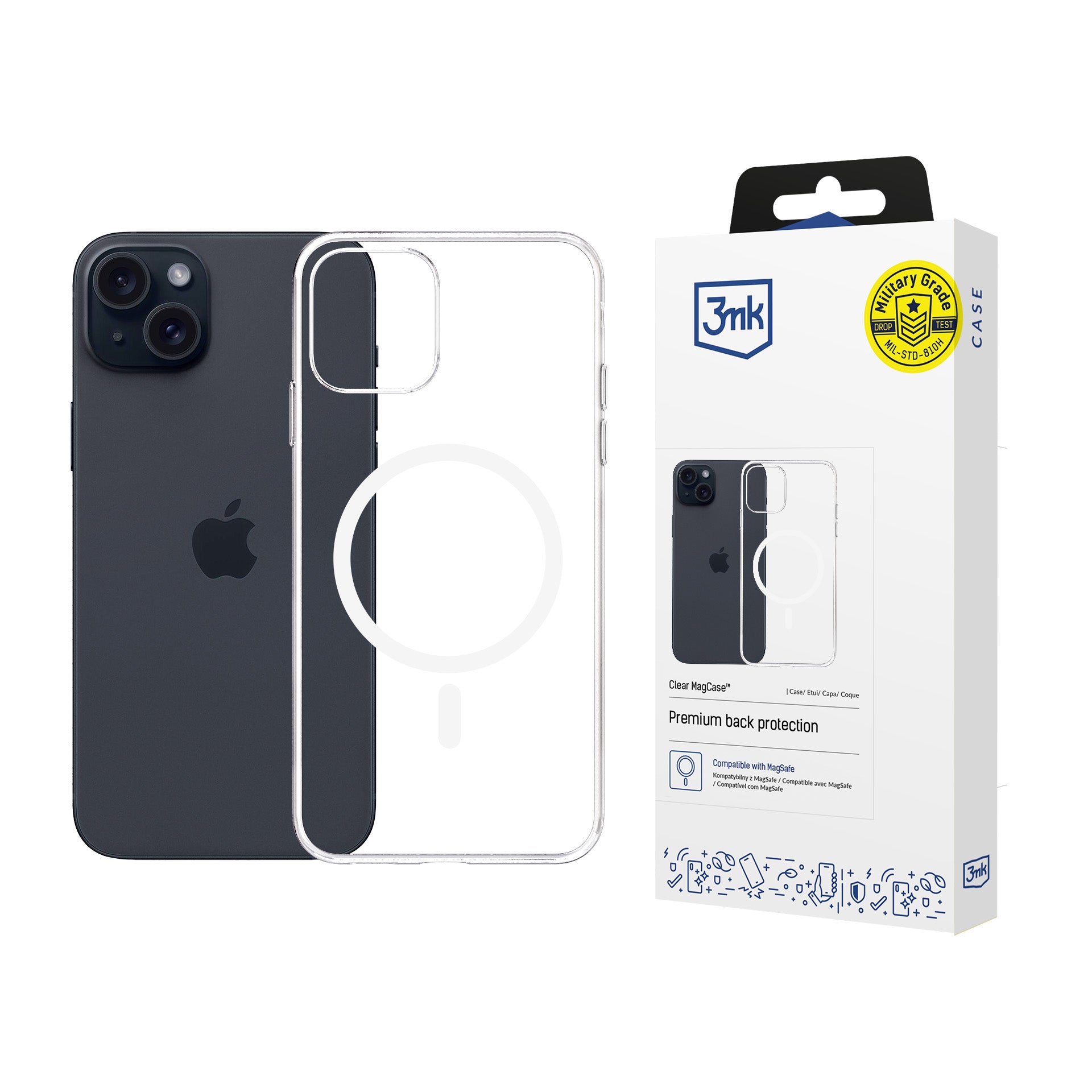 3mk Clear MagCase skirtas Apple iPhone 15 Plus - skaidrus -- iPhone 15 Plus