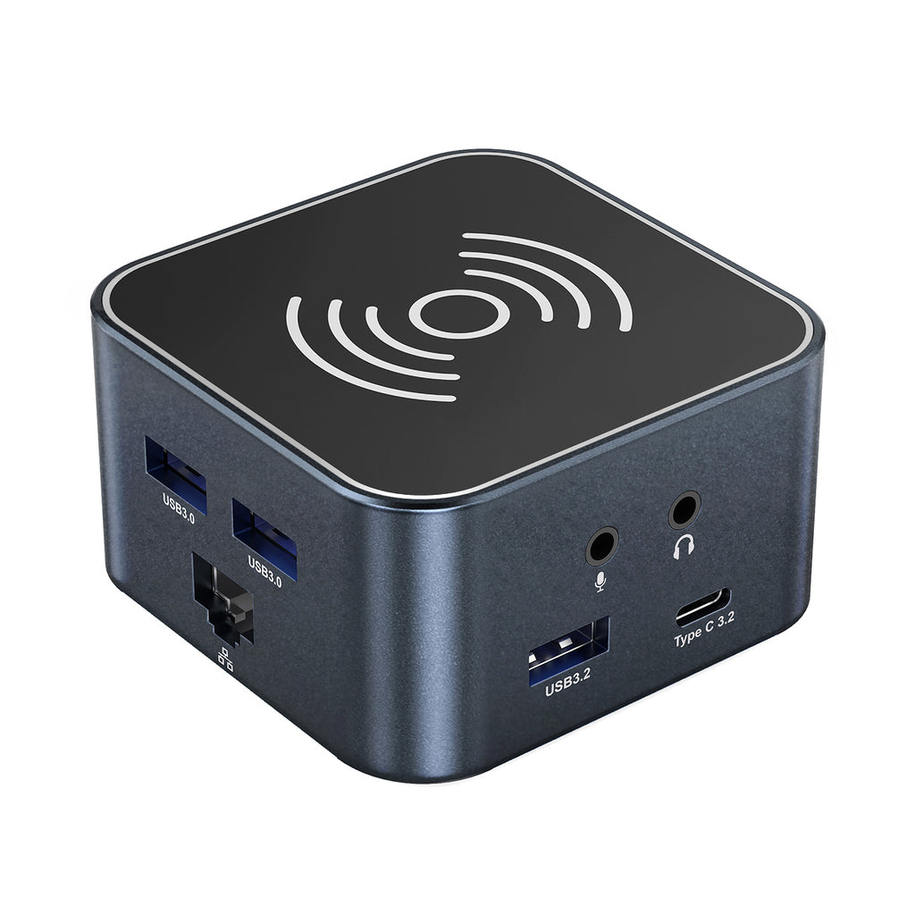 USB-C šalunas 12 in 1 Wozinsky WHBC09Y8S multifunkcinis, su belaide įkrovimo funkcija, aliuminis, su 15 cm kabeliu -...