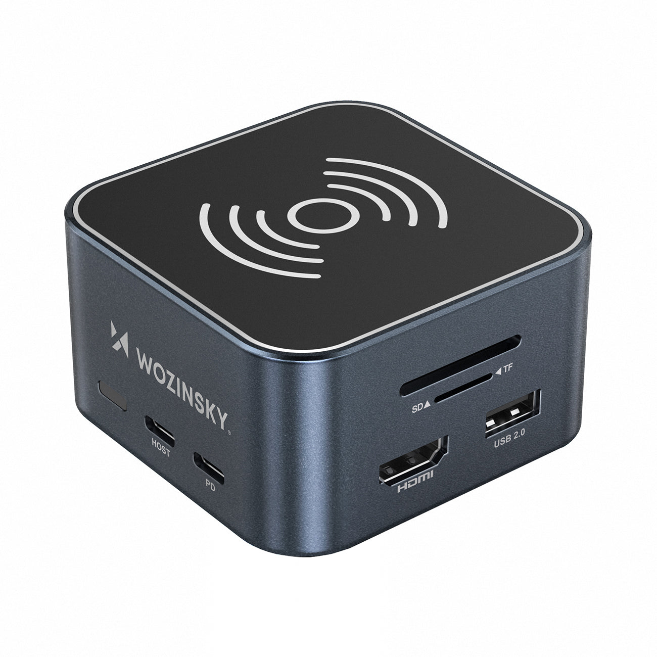 USB-C šalunas 12 in 1 Wozinsky WHBC09Y8S multifunkcinis, su belaide įkrovimo funkcija, aliuminis, su 15 cm kabeliu -...