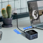 USB-C šalunas 12 in 1 Wozinsky WHBC09Y8S multifunkcinis, su belaide įkrovimo funkcija, aliuminis, su 15 cm kabeliu -...