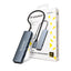 USB-C 6 in 1 Hub Wozinsky WHBC10Y4S daugiafunkcinis, aliuminis, su 25 cm kabeliu - pilkas -- USB Hubs