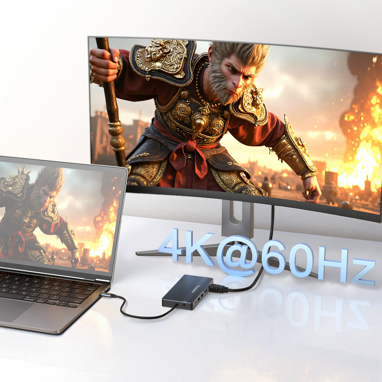 USB-C Hub 14 in 1 Wozinsky WDS03Y5S daugiafunkcinis, aliuminis, 3 monitoriams, su 15 cm kabeliu - pilkas -- USB Hubs