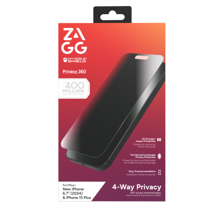 ZAGG InvisibleShield Glass Elite Privacy stiklas iPhone 15/16 Plus
