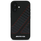 AMG Checkered Flag MagSafe dėklas iPhone 16 – juodas